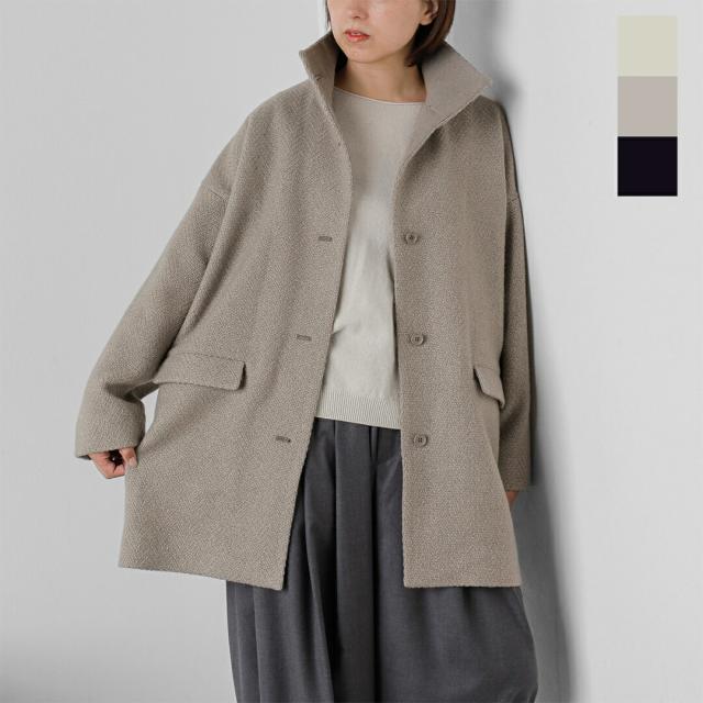 evam eva エヴァムエヴァ  リニューウール スタンド ショート コート e253t149 2025aw新作 レディース クーポン対象
