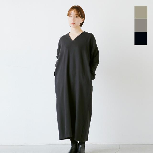 evam eva エヴァムエヴァ  ウール Vネック ワンピース e253t155 レディース 2025aw新作 ☆☆ クーポン対象