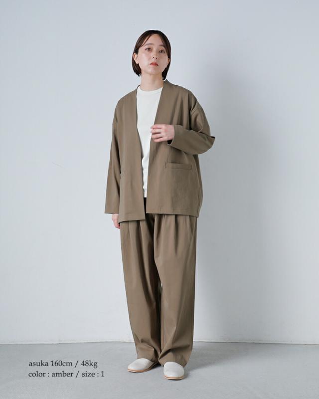 evam eva エヴァムエヴァ コットン タック ワイド パンツ e261t060 レディース 2026ss新作 春夏 クーポン対象_2
