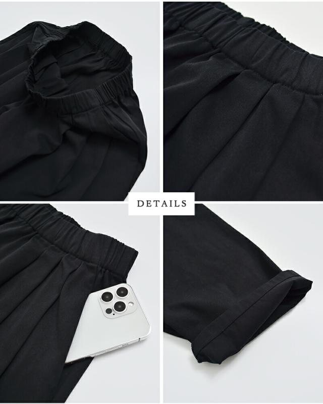 evam eva エヴァムエヴァ コットン タック ワイド パンツ e261t060 レディース 2026ss新作 春夏 クーポン対象_12