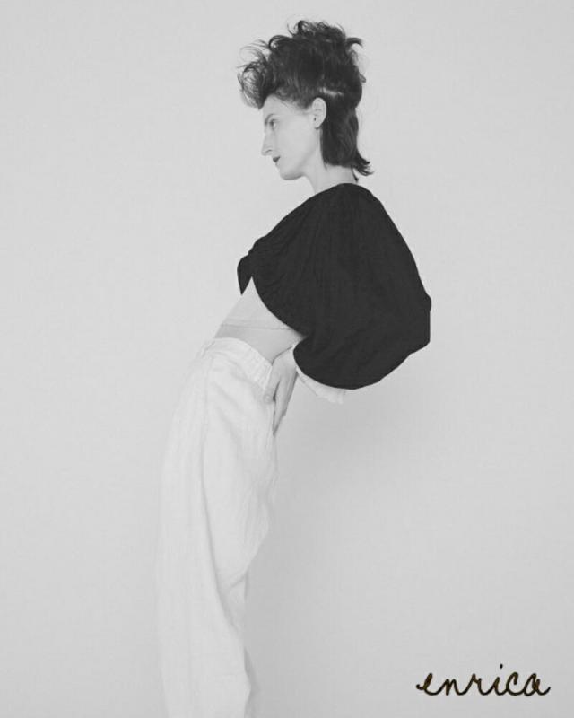 セール 40%OFF enrica エンリカ カシミア シャギー Vネック グラデーション ベスト knit149-1-tr 2025aw新作 レディース