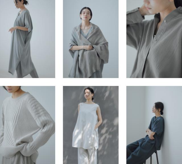 evam eva エヴァムエヴァ コットン タック ワイド パンツ e261t060 レディース 2026ss新作 春夏 クーポン対象_5