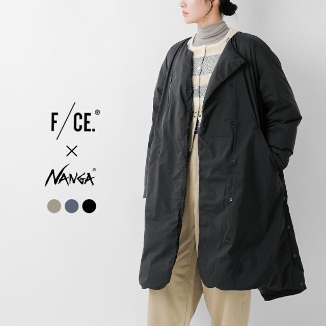 エフシーイー ×NANGA ナンガ F/CE. エフライト カラーレス ロング ダウン コート”FT NEW COLLARLESS LONG COAT” fna09242w0002-rf新作 レディース アウターの通販は