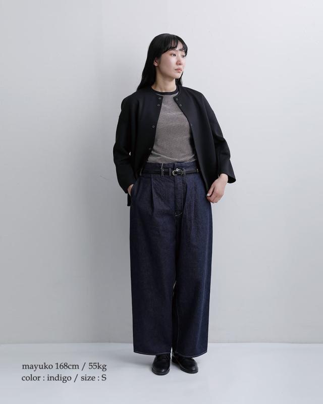 FIR MUM フィル マム インディゴコットン コモンセルビッチデニムパンツ fk-fr5002dm ユニセックス 春夏_2
