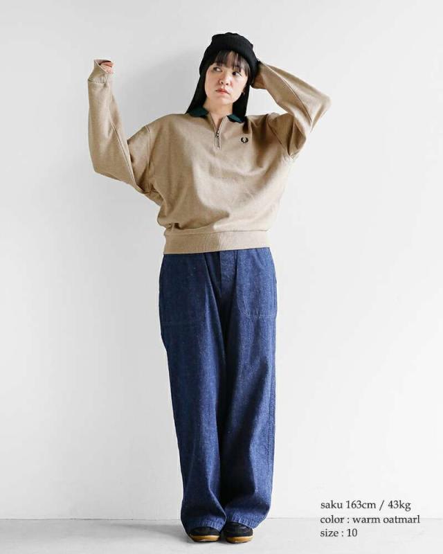 フレッド ペリー スウェット プルオーバー FRED PERRY コットン ハーフ