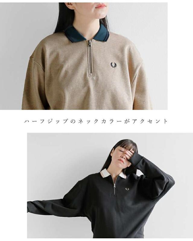 フレッド ペリー スウェット プルオーバー FRED PERRY コットン ハーフ