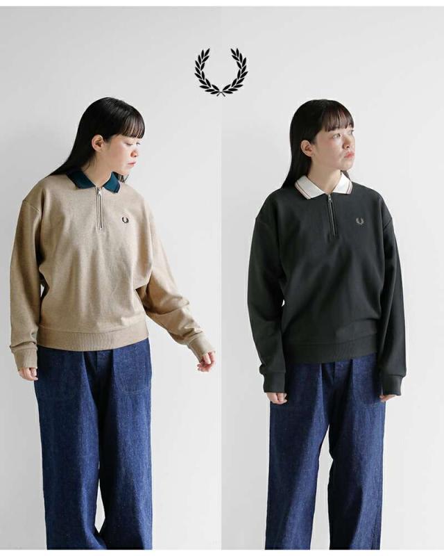 フレッド ペリー スウェット プルオーバー FRED PERRY コットン ハーフ