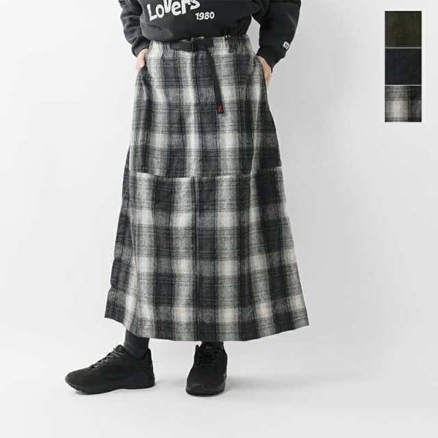 グラミチ スカート Gramicci ウール パネル スカート “WOOL PANELED SKIRT” g4fw-sk091-tr 2024aw新作 レディース 【サイズ交換初回無