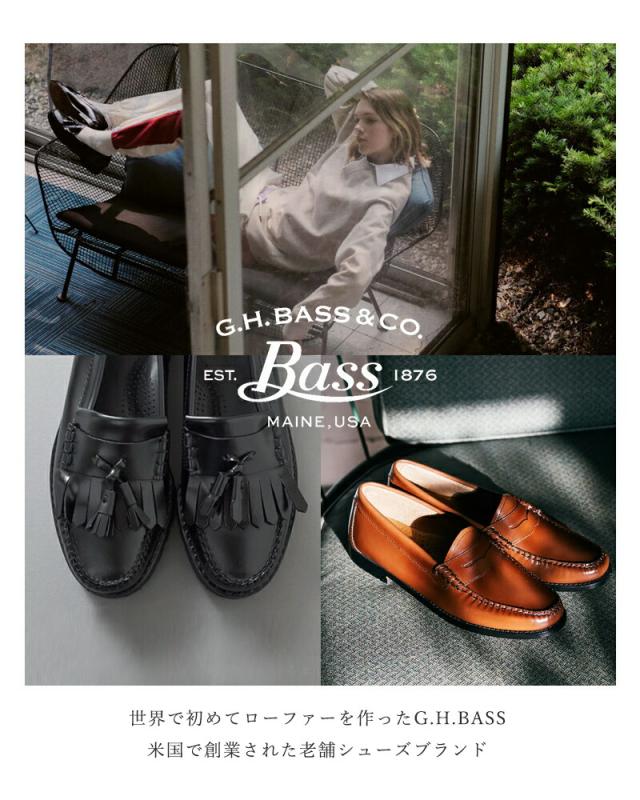 G.H.BASS ジーエイチバス  レザー フローラ ペニーローファー “WEEJUN WMN” ba41097-mn 2025aw新作 レディース クーポン対象
