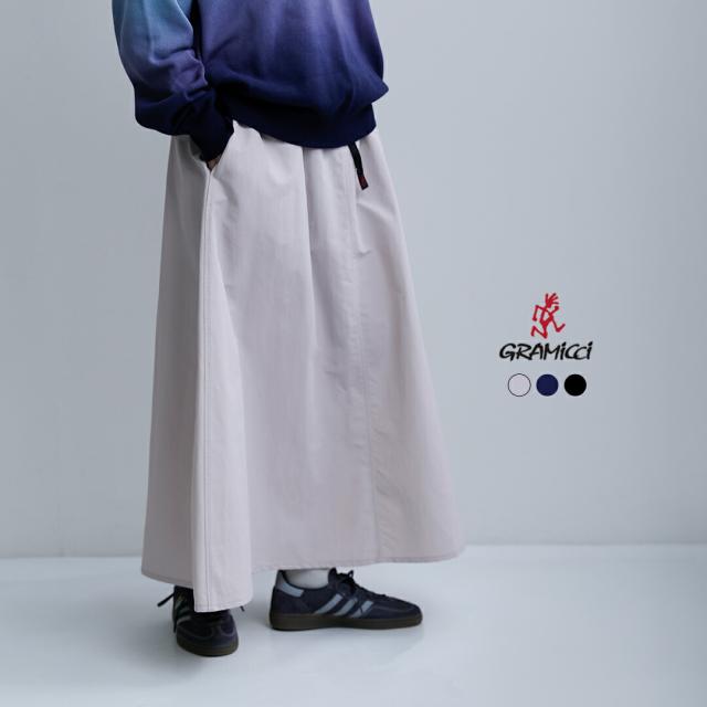Gramicci グラミチ UVカット 耐久撥水 ナイロン フレアスカート NYLON FLARE SKIRT glsk6-sjp008 レディース  春夏