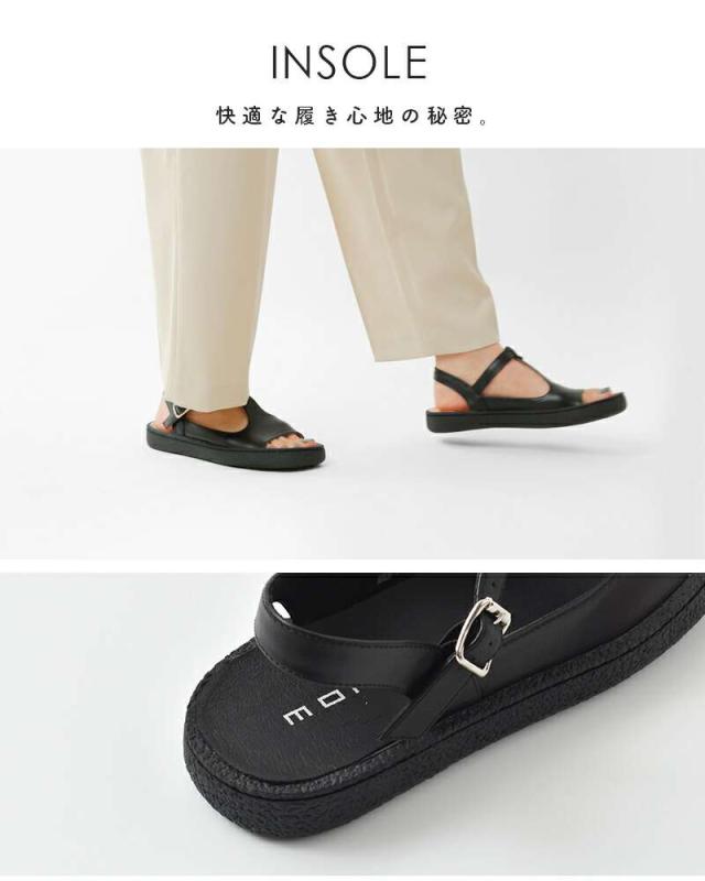 モヒ MOHI サンダル レザー Tストラップ オープントゥ フラットシューズ モヒ サンダル MOHI レザー Tストラップ オープントゥ フラット