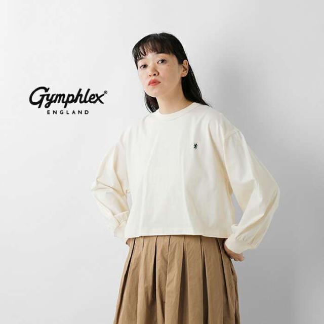 ジムフレックス Tシャツ Gymphlex コットン天竺 パフスリーブ クルー