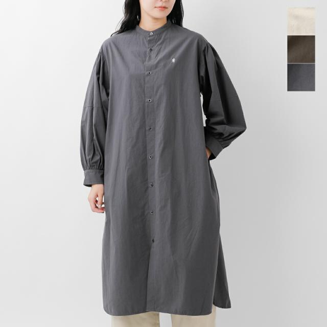 Gymphlex ジムフレックス  コットンタイプライター バンドカラー 長袖 ワンピース gy-g0107otd-kr 2025aw新作 レディース ☆☆ クーポン対象