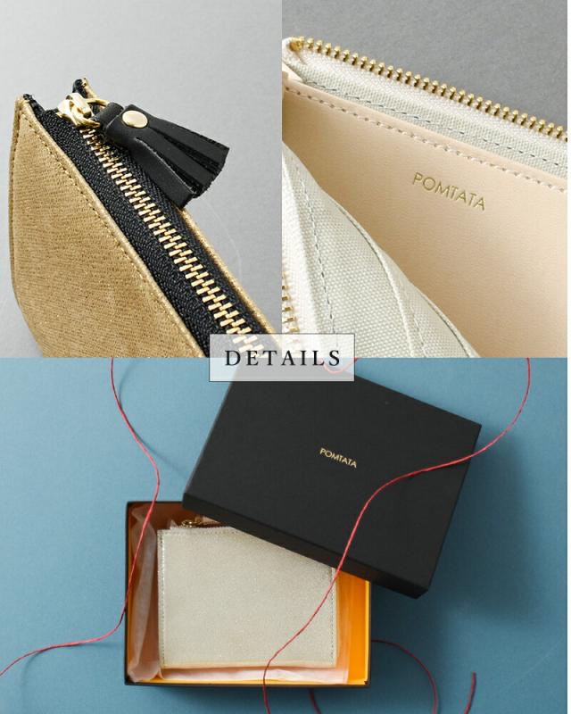 POMTATA ポンタタ エンボスレザーLジップショートウォレット“HAK SERIES” hak-short-wallet レディース クーポン対象