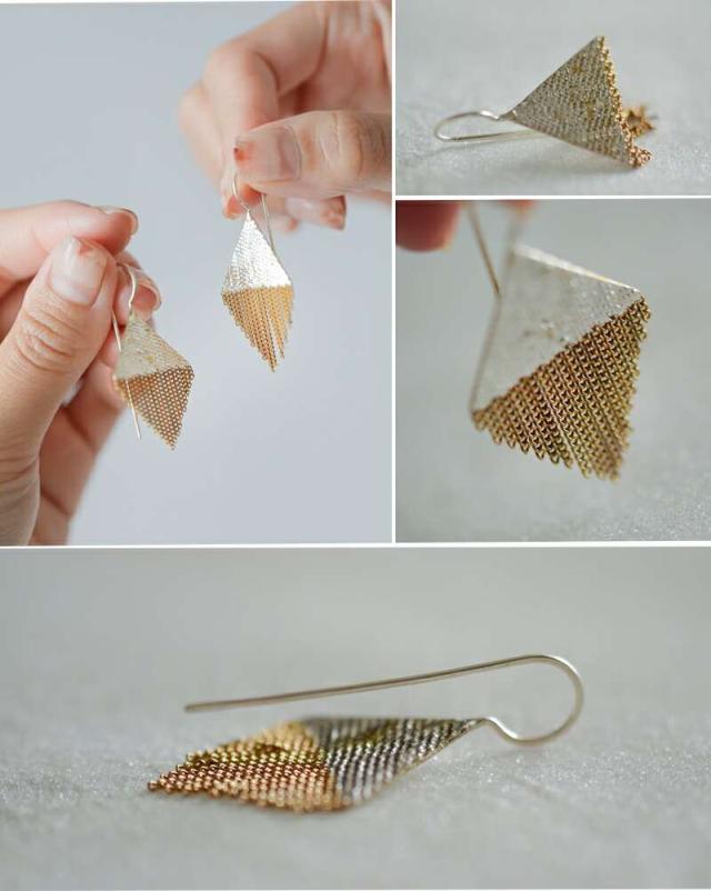ハンナ キーフ ピアス Hannah Keefe 真鍮 チェーン シルバー ロウ付け コンフェッティ ピアス “Confetti Earrings” hke2-013-rf新作 レディース クーポン対象_6