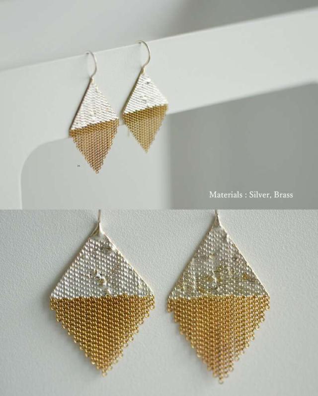 ハンナ キーフ ピアス Hannah Keefe 真鍮 チェーン シルバー ロウ付け コンフェッティ ピアス “Confetti Earrings” hke2-013-rf新作 レディース クーポン対象_8