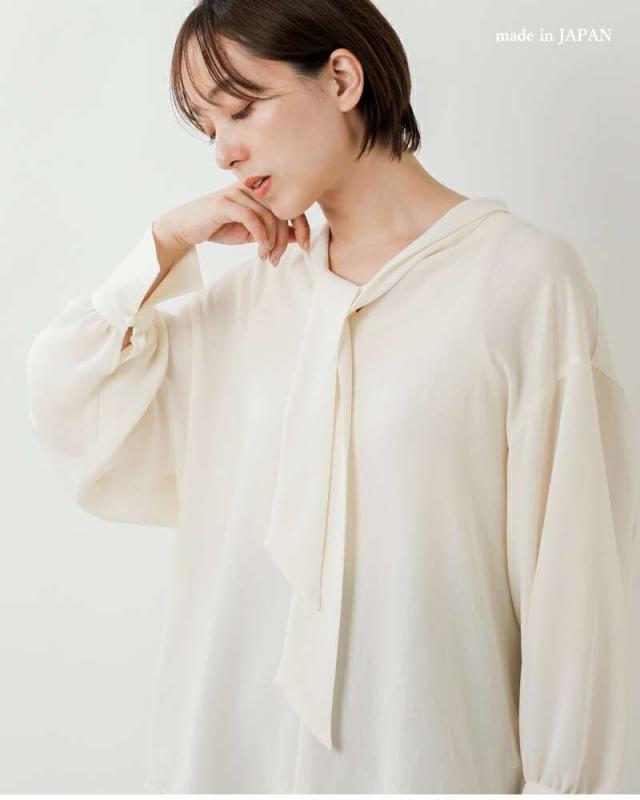 マ クルール ブラウス ma couleur ビンテージ ジョーゼット ボータイ