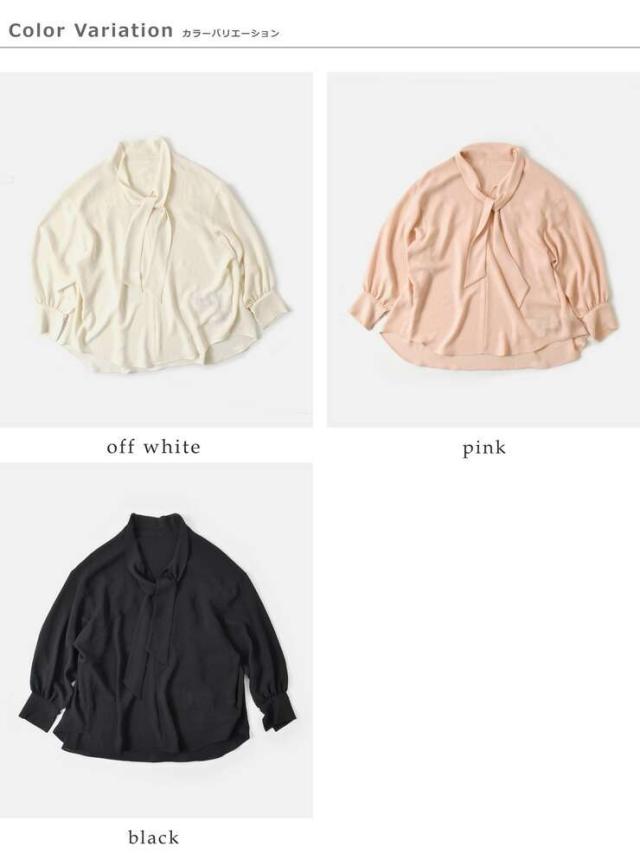 マ クルール ブラウス ma couleur ビンテージ ジョーゼット ボータイ