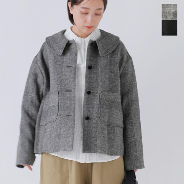 MAGALI マガリ  シェットランドウールリネン フラットカラー ジャケット jk08-mn 2025aw新作 レディース クーポン対象