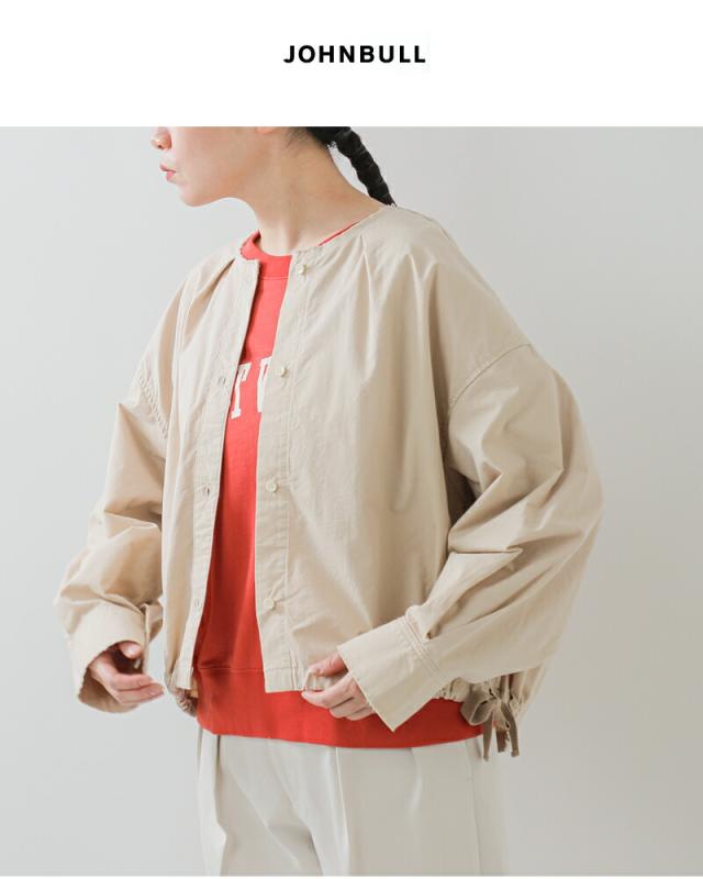 セール 40%OFF Johnbull ジョンブル MIL ノーカラー シャツ ブルゾン jl253s08-fn レディース クーポン対象