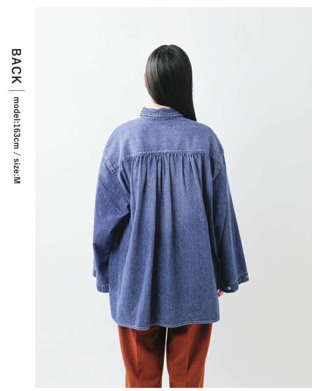 セール 30%OFF ジョンブル ブラウス Johnbull ライトデニム オーバー ライン シャツ jl253s09 クーポン対象