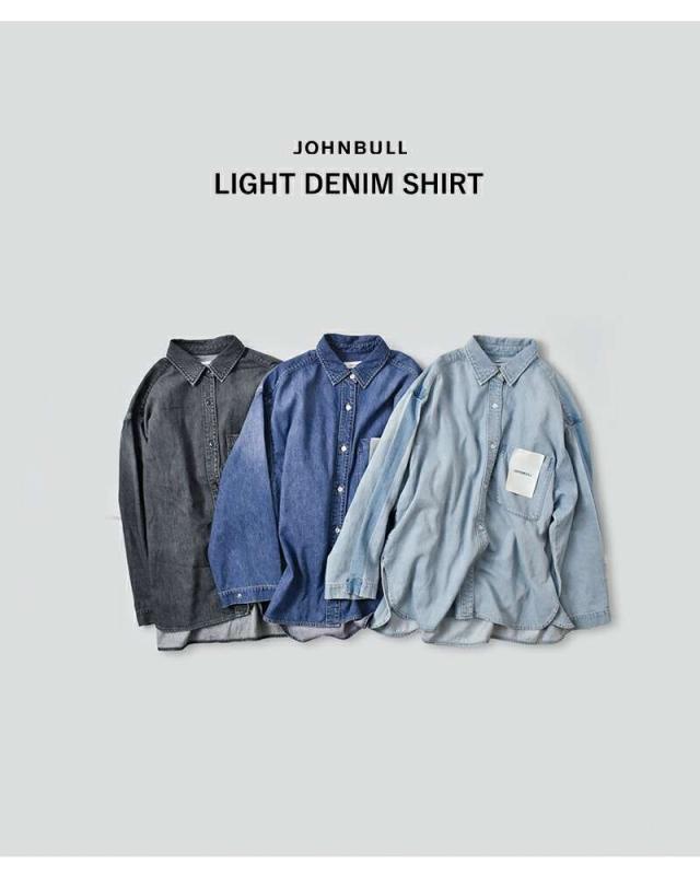 セール 30%OFF ジョンブル ブラウス Johnbull ライトデニム オーバー ライン シャツ jl253s09 クーポン対象