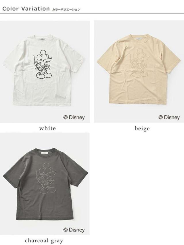 Johnbull ジョンブル コットン「ミッキーマウス」 刺繍 Tシャツ 「MICKEY MOUSE」 T jt252c03  レディース 【クーポン対象】 Johnbull ジョンブル コットン「ミッキーマウス」 刺繍 Tシャツ