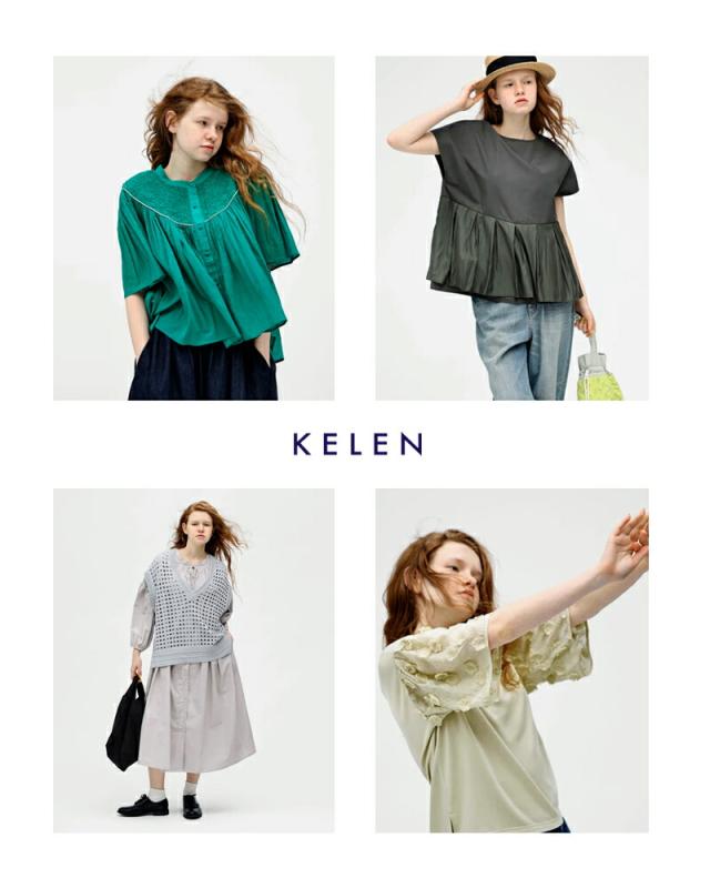 50%OFF ケレン ワンピース kelen タック デザイン ドレス “HILA” lkl25hop2102 クーポン対象