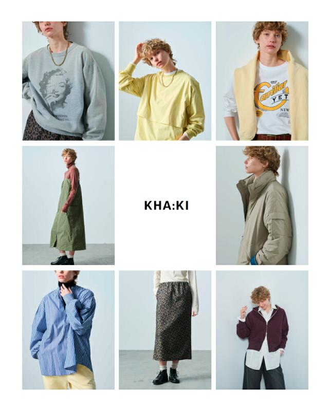 カーキ Tシャツ kha:ki  コットン 7分袖 Tシャツ “7TH TEE -K.U.V-” mil25scs3459  ☆☆ クーポン対象