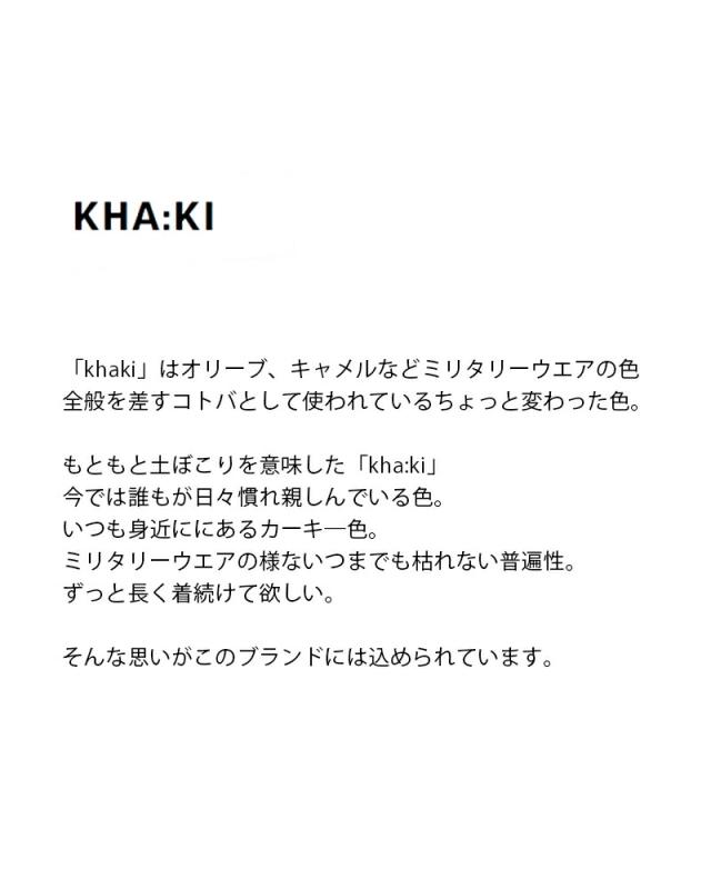 カーキ Tシャツ kha:ki  コットン 7分袖 Tシャツ “7TH TEE -K.U.V-” mil25scs3459  ☆☆ クーポン対象