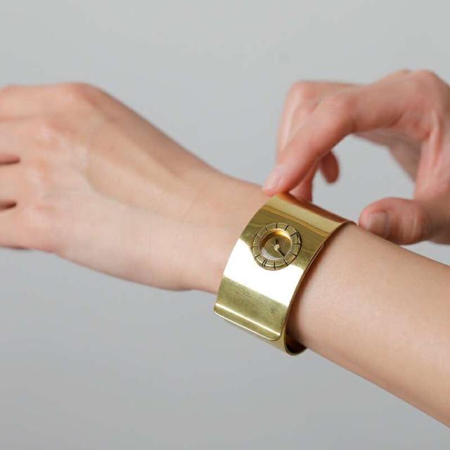 ランバン ストラップ チェーン LANVIN  ステンレス GP ヴィンテージ ウォッチ ks-982