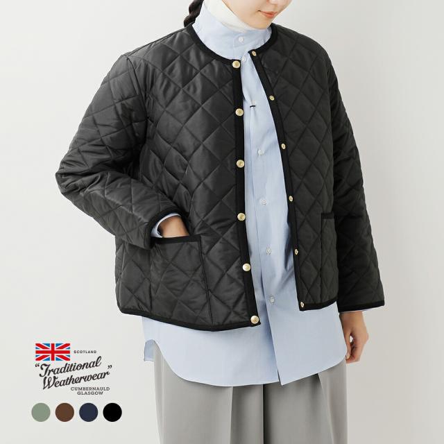 Traditional Weatherwear トラディショナルウェザーウェア アークリー キルティング Aライン ノーカラー ジャケット ARKLEY A-LINE l262apqco0484aa レディース 2026aw新作 秋冬 アウター クーポン対象