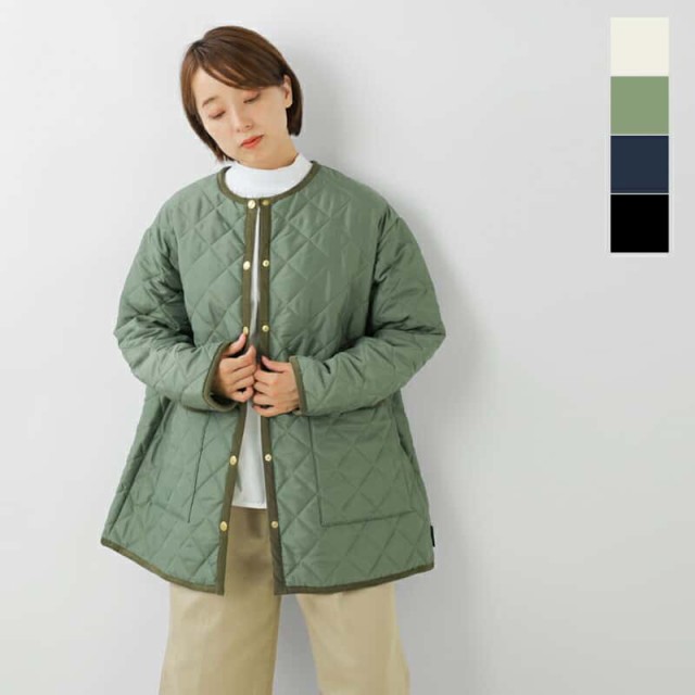 トラディショナルウェザーウェア Traditional Weatherwear アークリー キルティング Aライン ノーカラー ミドル ジャケット “ARKLEY MID