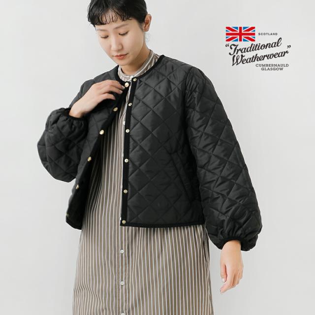 Traditional Weatherwear トラディショナルウェザーウェア  アークリー キルティング パフスリーブ ノーカラー ジャケット “ARKLEY PUFF SLEEVE” l252apqco0492aa-mt 2025aw新作 レディース クーポン対象