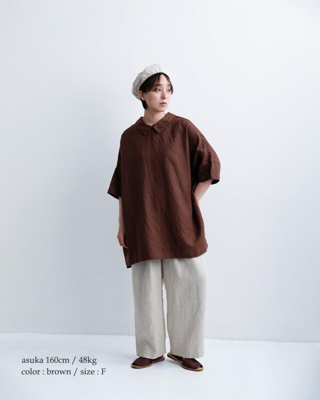 Laboratory ラボレイトリー ラミーリネン ワイド シャツ チュニック ブラウス “ORDINARY WIDE SHIRT TUNIC BLOUSE” la465 レディース 春夏_2