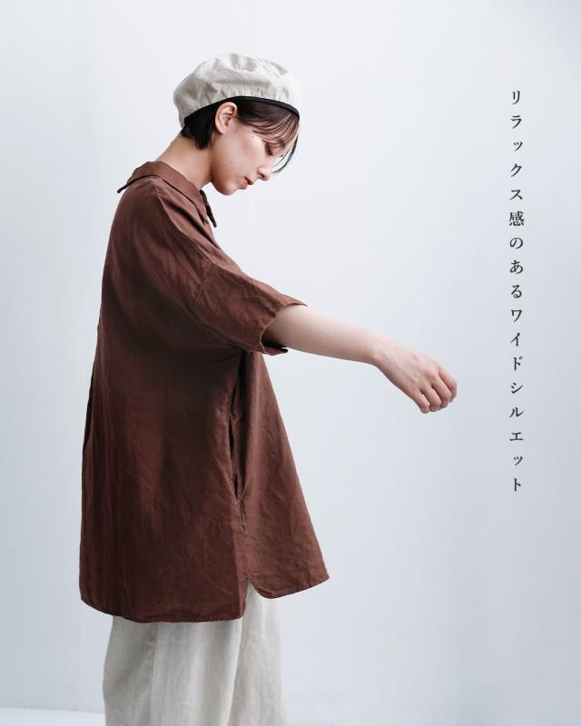 Laboratory ラボレイトリー ラミーリネン ワイド シャツ チュニック ブラウス “ORDINARY WIDE SHIRT TUNIC BLOUSE” la465 レディース 春夏_6