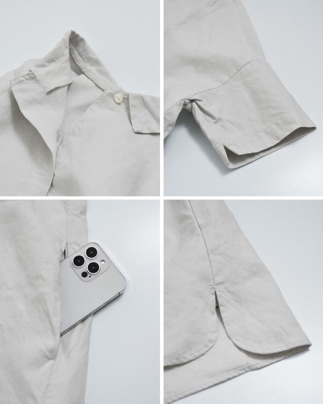 Laboratory ラボレイトリー ラミーリネン ワイド シャツ チュニック ブラウス “ORDINARY WIDE SHIRT TUNIC BLOUSE” la465 レディース 春夏_7
