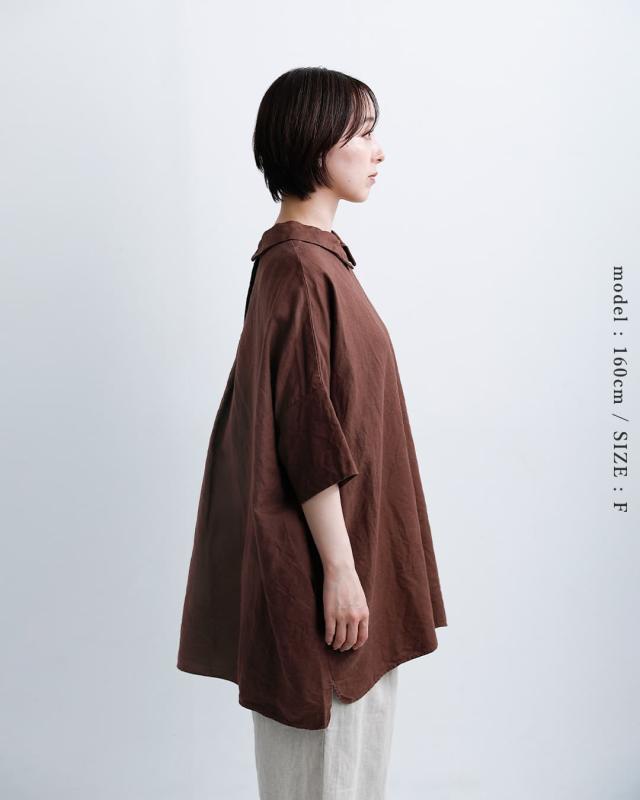 Laboratory ラボレイトリー ラミーリネン ワイド シャツ チュニック ブラウス “ORDINARY WIDE SHIRT TUNIC BLOUSE” la465 レディース 春夏_8