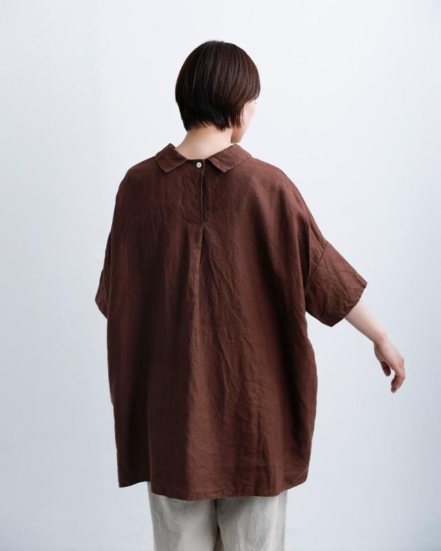 Laboratory ラボレイトリー ラミーリネン ワイド シャツ チュニック ブラウス “ORDINARY WIDE SHIRT TUNIC BLOUSE” la465 レディース 春夏_9