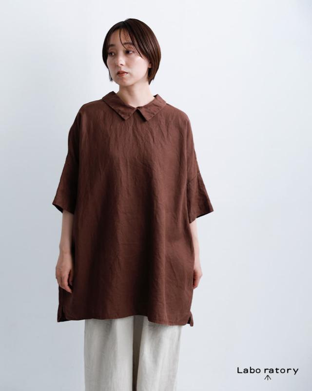 Laboratory ラボレイトリー ラミーリネン ワイド シャツ チュニック ブラウス “ORDINARY WIDE SHIRT TUNIC BLOUSE” la465 レディース 春夏_12