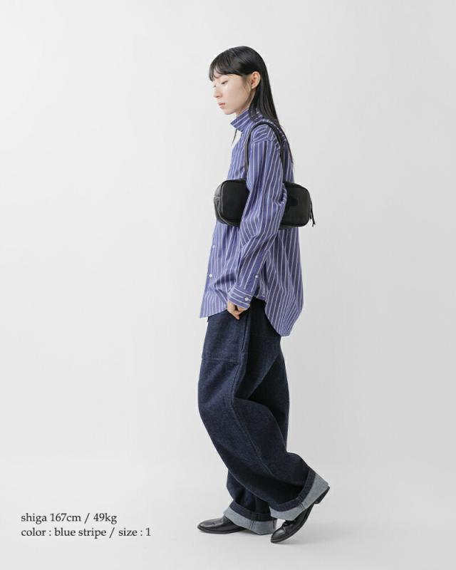 LENO リノ オーガニックコットンストライプ レギュラーカラーシャツ REGULAR COLLAR SHIRTS leno-sh003 ユニセックス 2026ss新作 春夏 クーポン対象