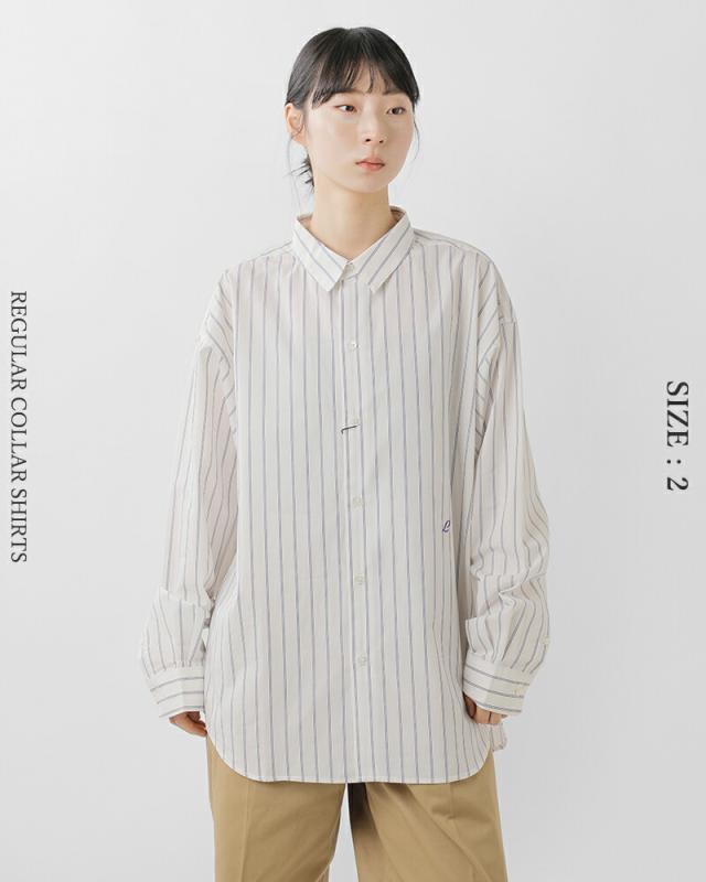 LENO リノ オーガニックコットンストライプ レギュラーカラーシャツ REGULAR COLLAR SHIRTS leno-sh003 ユニセックス 2026ss新作 春夏 クーポン対象