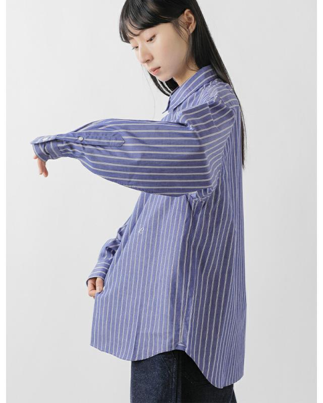 LENO リノ オーガニックコットンストライプ レギュラーカラーシャツ REGULAR COLLAR SHIRTS leno-sh003 ユニセックス 2026ss新作 春夏 クーポン対象
