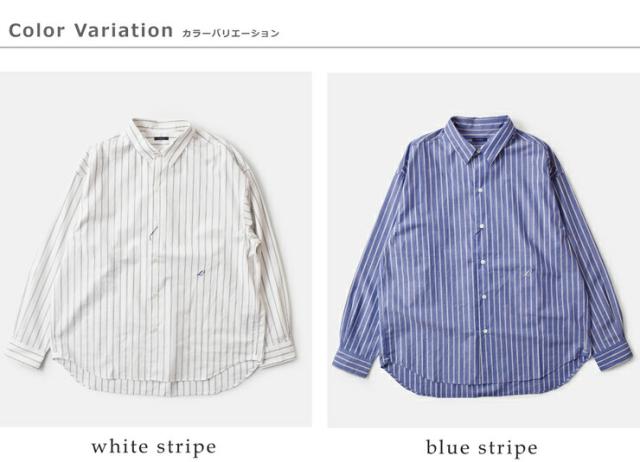 LENO リノ オーガニックコットンストライプ レギュラーカラーシャツ REGULAR COLLAR SHIRTS leno-sh003 ユニセックス 2026ss新作 春夏 クーポン対象