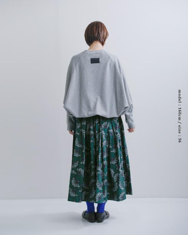 Le Glazik ルグラジック コットン バティックプリント タック ギャザー スカート lg-f0076btk-26ss 2026ss新作 春夏-26ss レディース クーポン対象_8