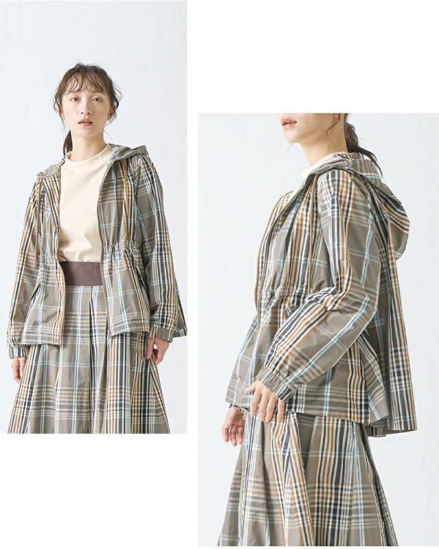 ケレン kelen  チェック フーディー ジャケット “VICKY” lkl24fjk2037 アウター  ☆☆ クーポン対象