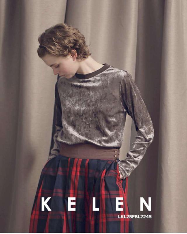 ケレン Tシャツ kelen メッシュ ベロア トップス “ULVI” lkl25fbl2245 ☆☆ クーポン対象