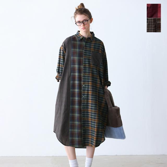 kelen ケレン  パネル デザイン シャツ ワンピース “SERI” lkl25fop2114-nk 2025aw新作 レディース ☆☆ クーポン対象