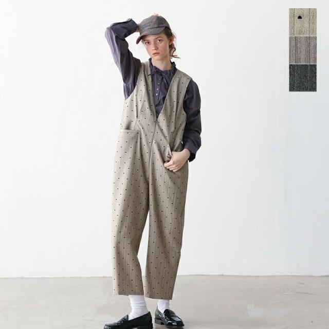 ケレン オールインワン サロペット kelen ヘリンボーン Vネック サロペット “BRIS” lkl25fpt2107 ☆☆ クーポン対象