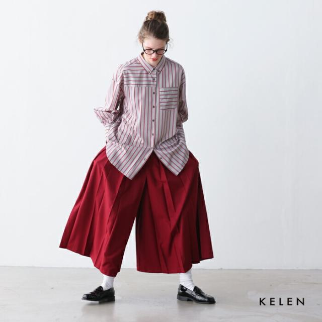 kelen ケレン  プリーツ タック デザイン パンツ “KUKUS” lkl25fpt2110-fn 2025aw新作 レディース クーポン対象